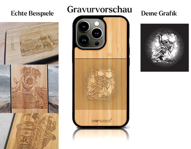 INDIVIDUELL iPhone 15 Pro Bambus-Kunststoff